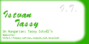 istvan tassy business card